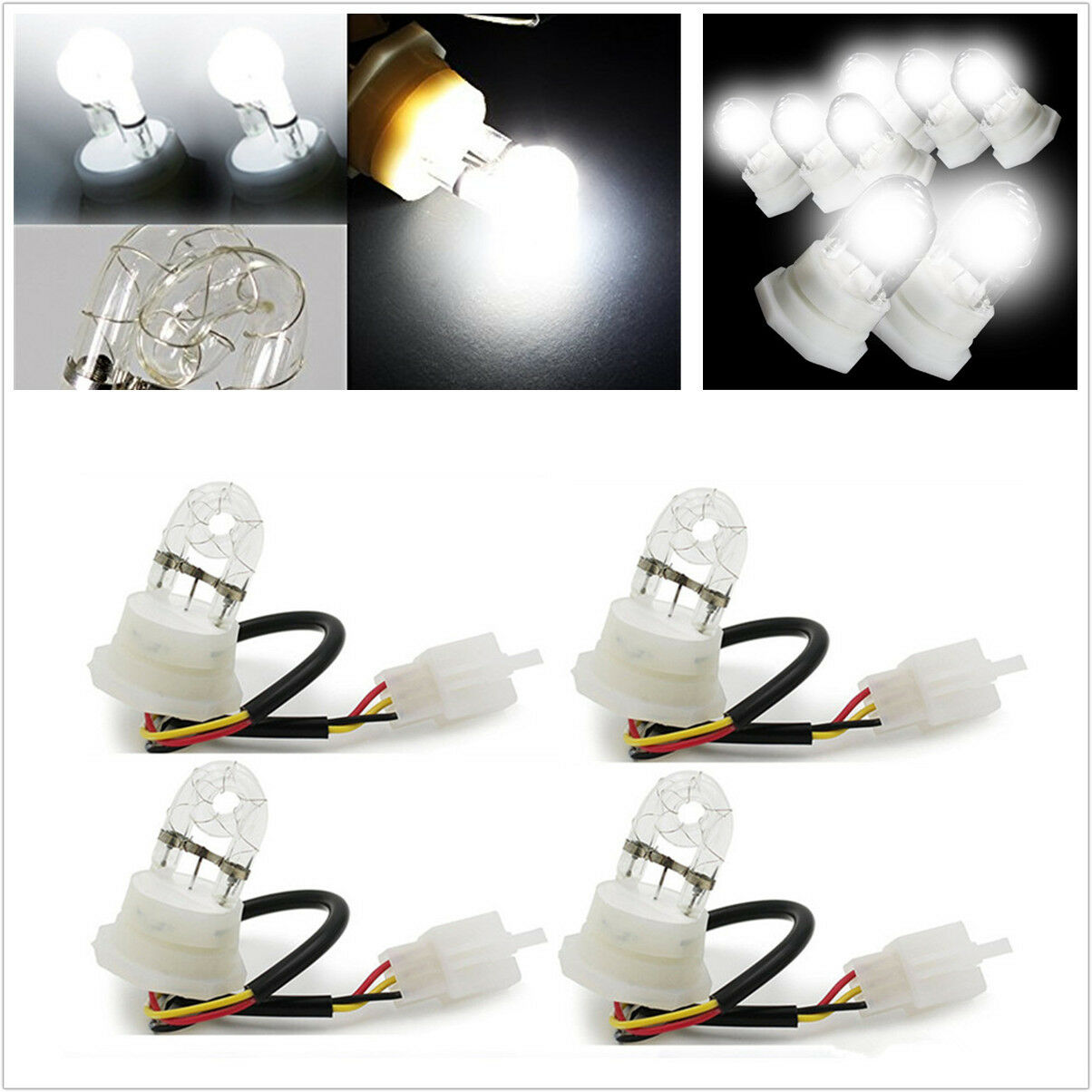 4pc 20W HID Hide A Way Flash Strobe Spare Replacement Bulbs Tube Light 12V White