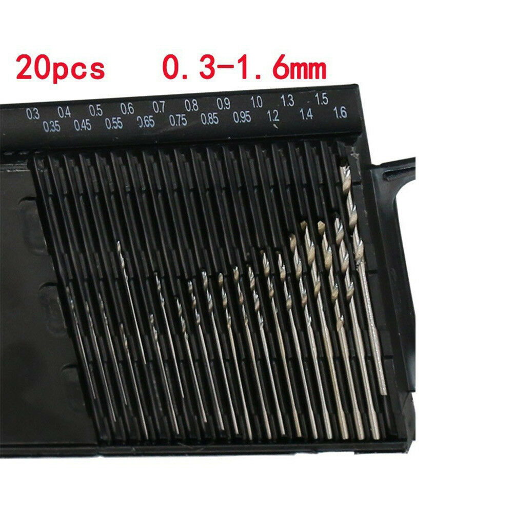 1Pcs Manuelle Aluminum Manual Drilling 20 Pcsmini Hss-Spiralbohrer Drill Bit Set