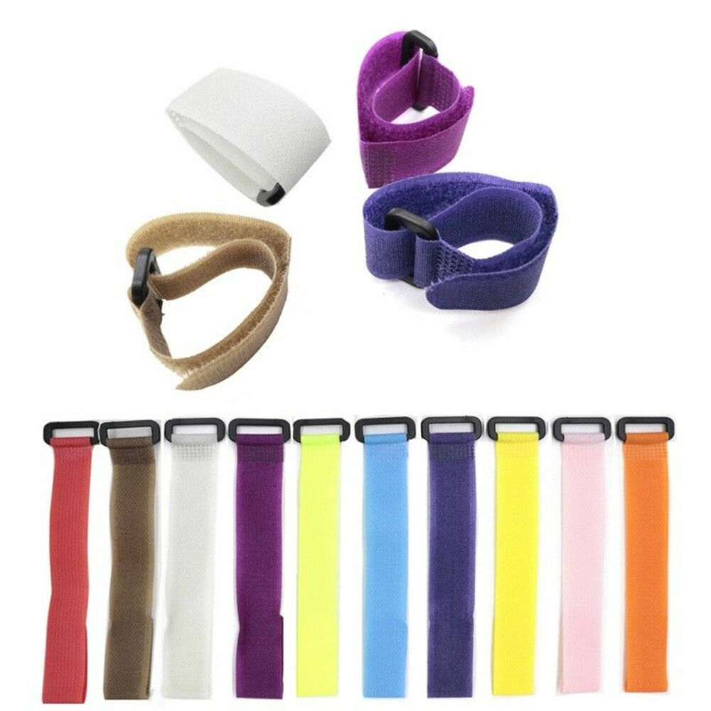 10Pcs Fishing Rod Tie Holder Strap Reusable Fastener Ties Fishing Accessories