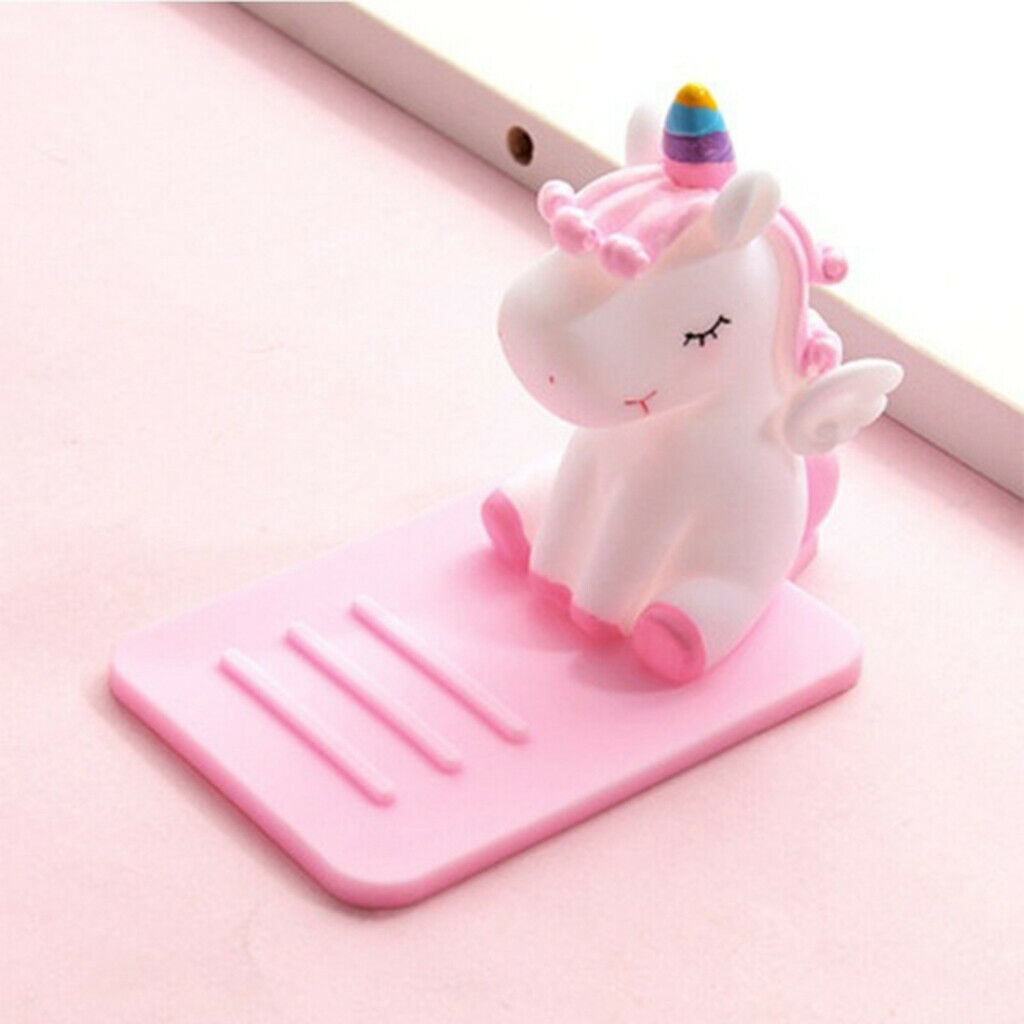 2X Phone Holder Cute Desktop Rubber Cell Phone Holder Desk for Girls Pink
