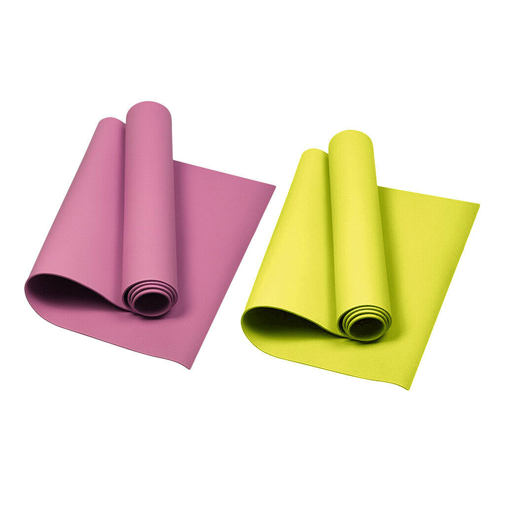 2pcs Non-Slip Thick Yoga Mat Gym Cushion Support for Pilates Camping Beach