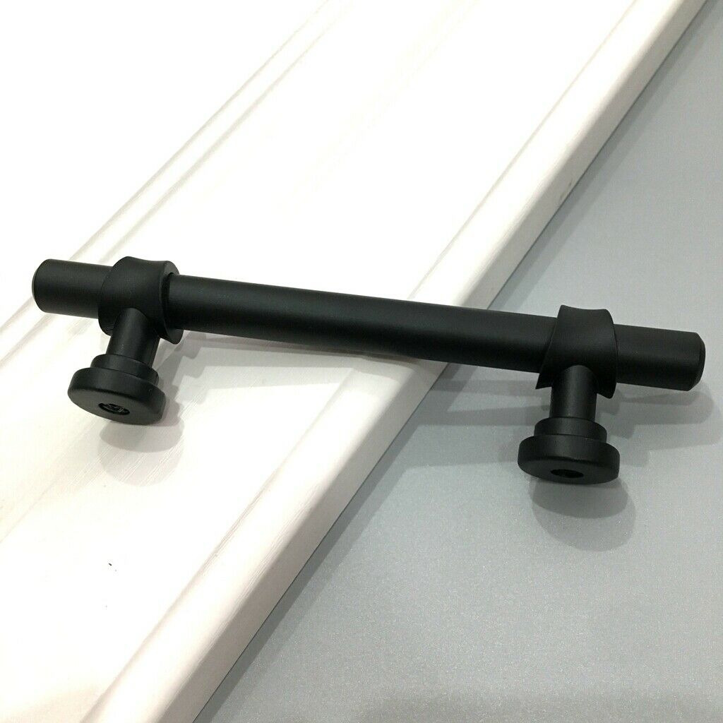 Black Metal Kitchen Cupboard Door Cabinet T Bar Handle Pull Knob 146mm