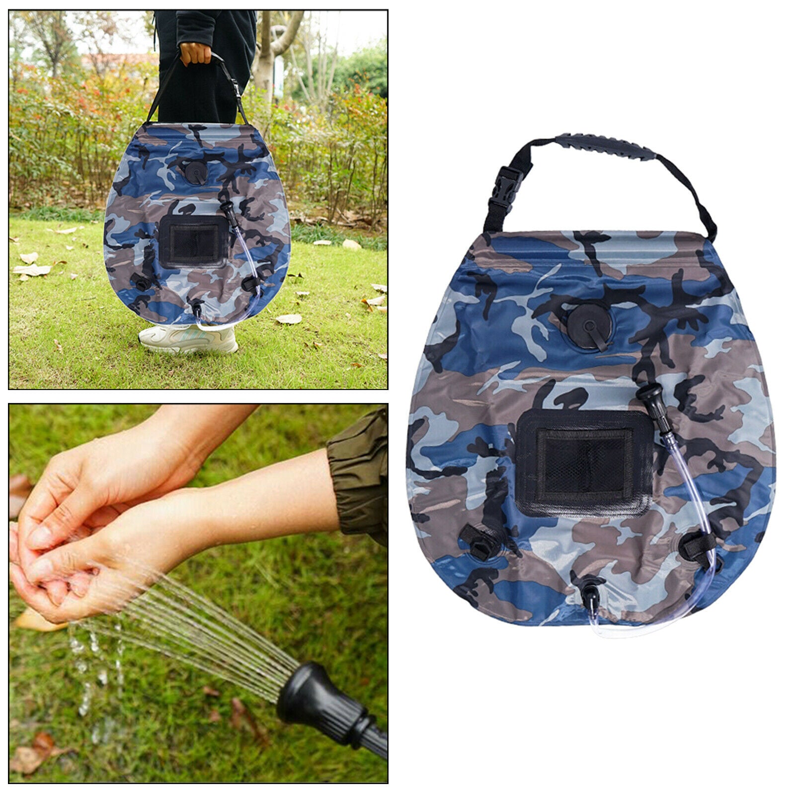5 Gallons/20L Solar Lightweight Camping Shower Bath Bag for Summer Hiking