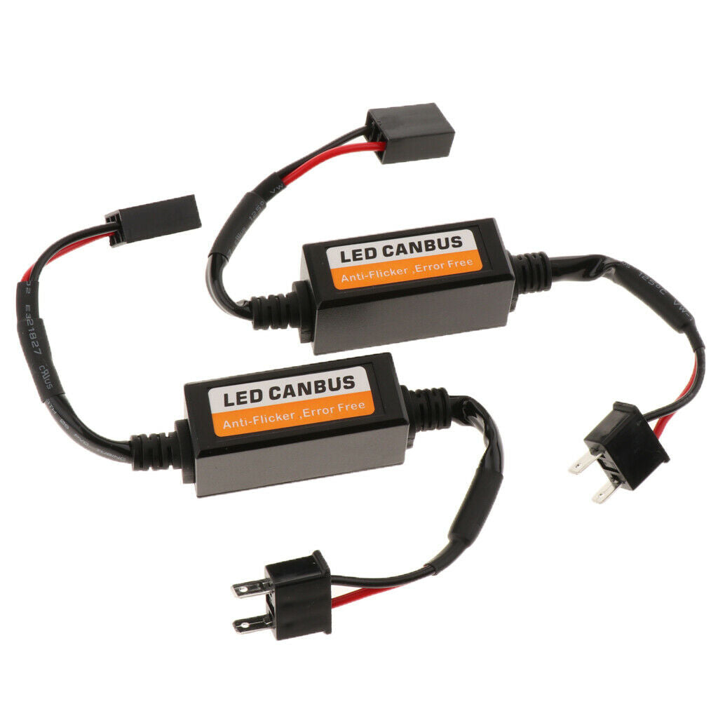 2x H7 Headlight Canbus Warning Error Free Load Resistor Canceller Decoder