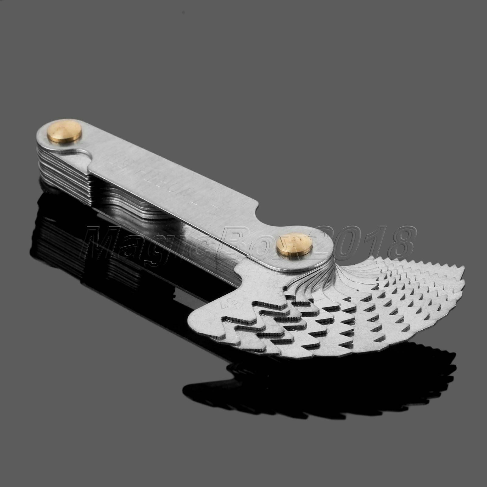 Hot 28 Blades Screw Thread Gauge Degree 55 Imperial Tap Pitch Inspection Tool