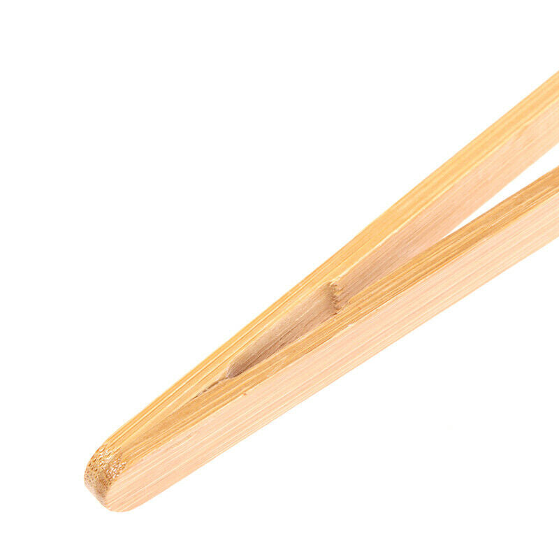 2Pcs Bamboo Tongs Wood Food Toast Salad Tongs Tong Clip for Cooking Bakin.l8