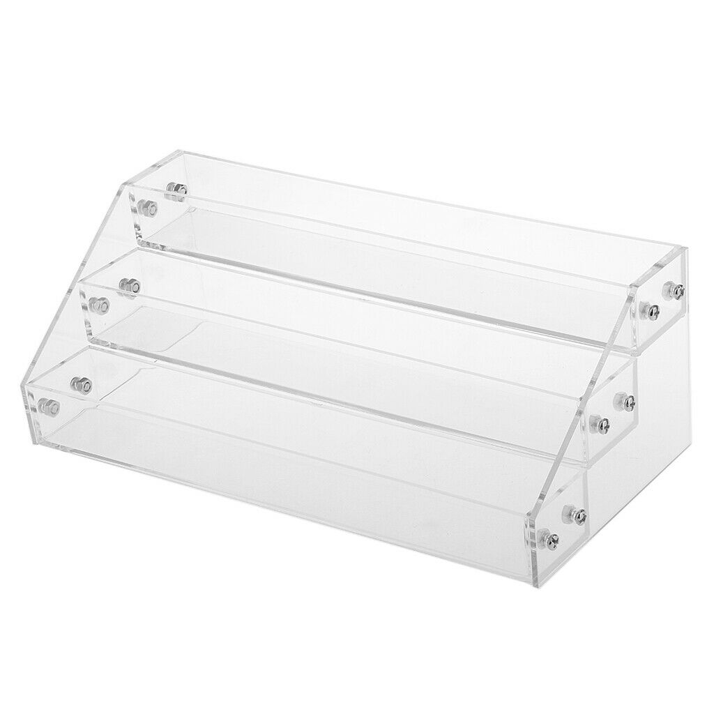 3 Tier Acrylic Nail Polish Stand Hold Up to 30 Nail Varnish Cosmetic Display