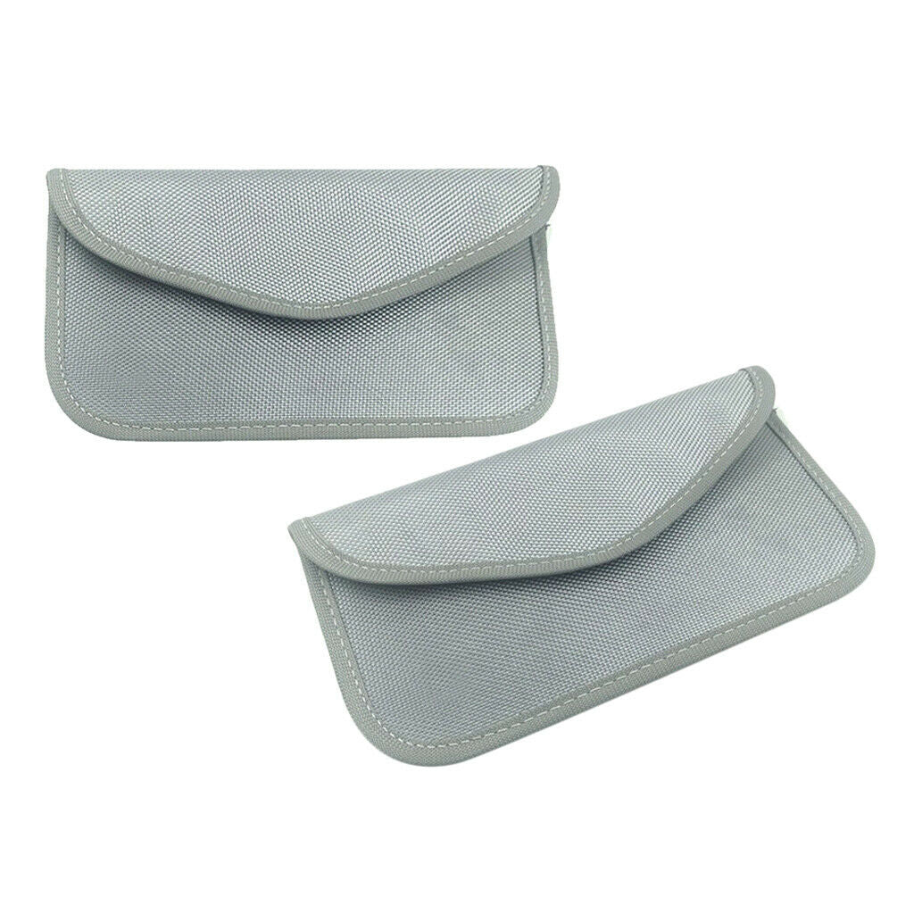 2Pcs Large GSM 3G 4G RF Signal Blocking Bag Anti-Spying Wallet Case for EMF