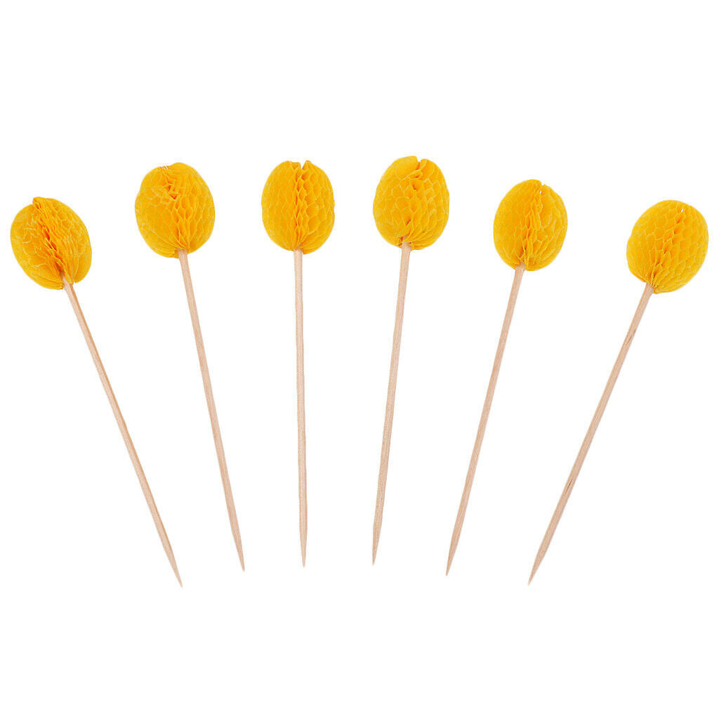 Approx.50pcs Honeycomb Fruit Style Umbrellas Picks Cocktail Party Food Picks