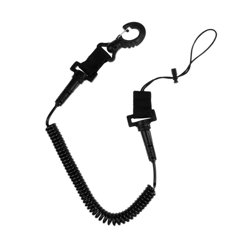 prettyia Scuba Diver Coil Lanyard for Dive Torch Camera Diving Accessory