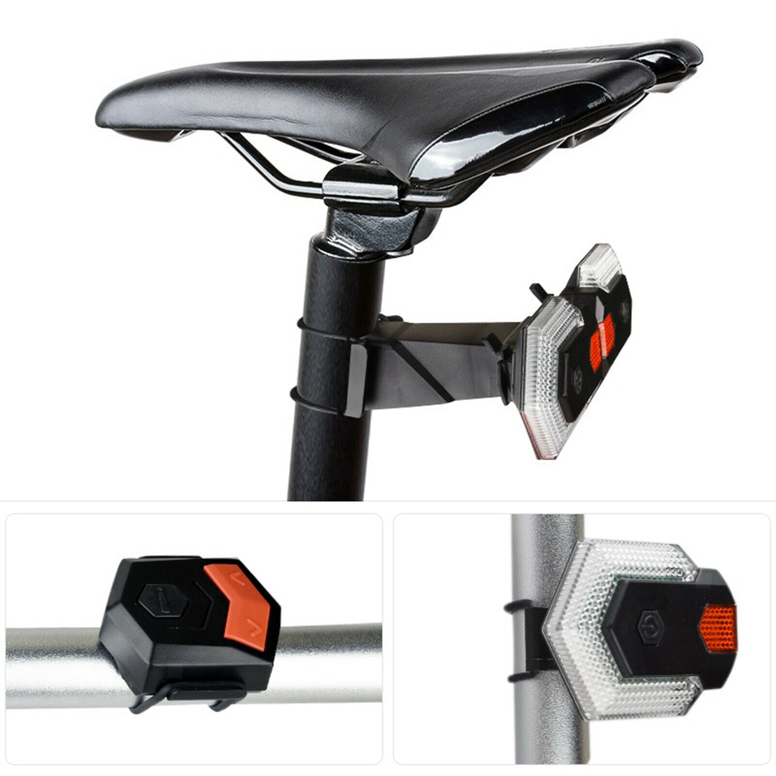 2Pieces Bike Tail Light Bicycle Turn Signal with Remote Control Safety