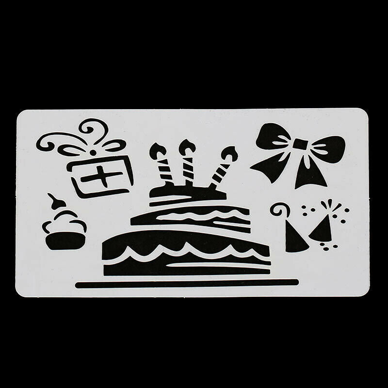 4pcs/set Christmas Santa Claus Coffee Milk Cake Cupcake Stencil Template M WLDF