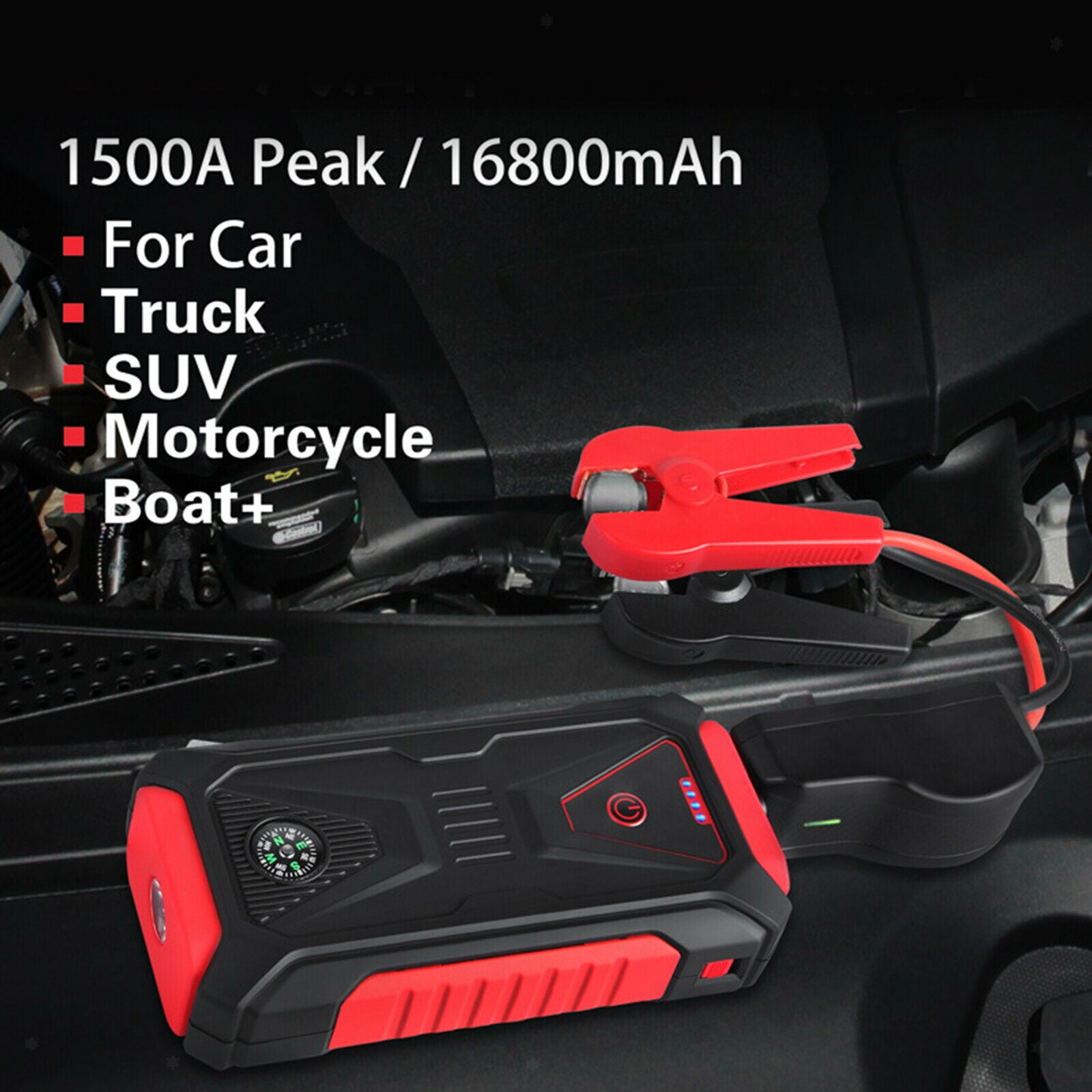 12V Car Jump Starter 16800mAh Portable Battery Jump Starter Battery Booster