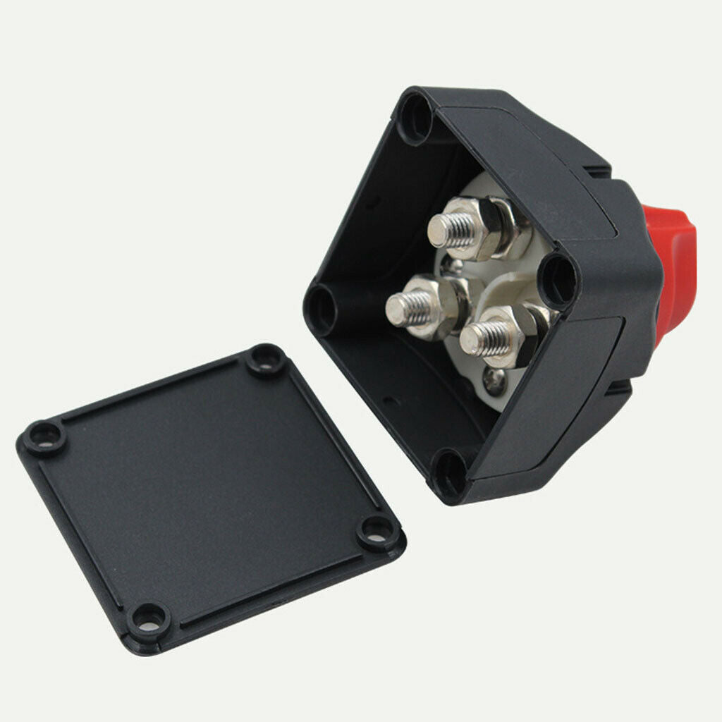 12V/24V Dual Battery Selector Switch Shut 3 Speed Marine Boat ON-Off 68x68mm