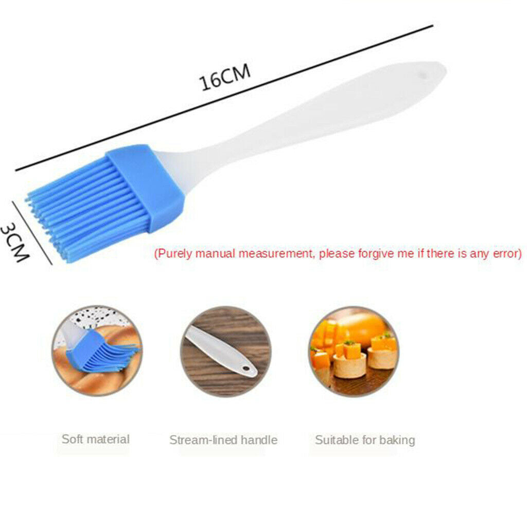 6x Integrated Silicone Brush Cake Brush Kitchen Basting Nonstick BBQ Meat