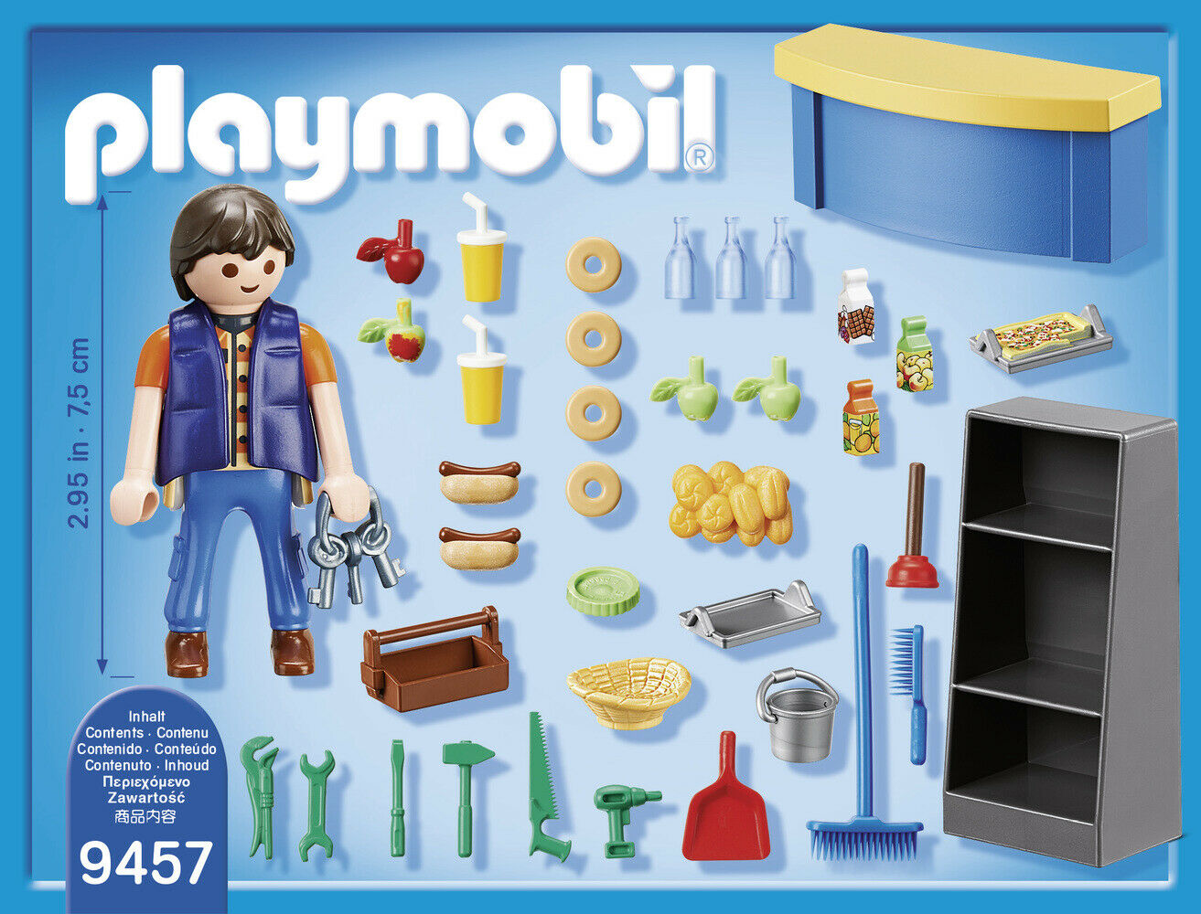 9457 Playmobil School Janitor with Tool Box City Life Suitable for ages 5 years