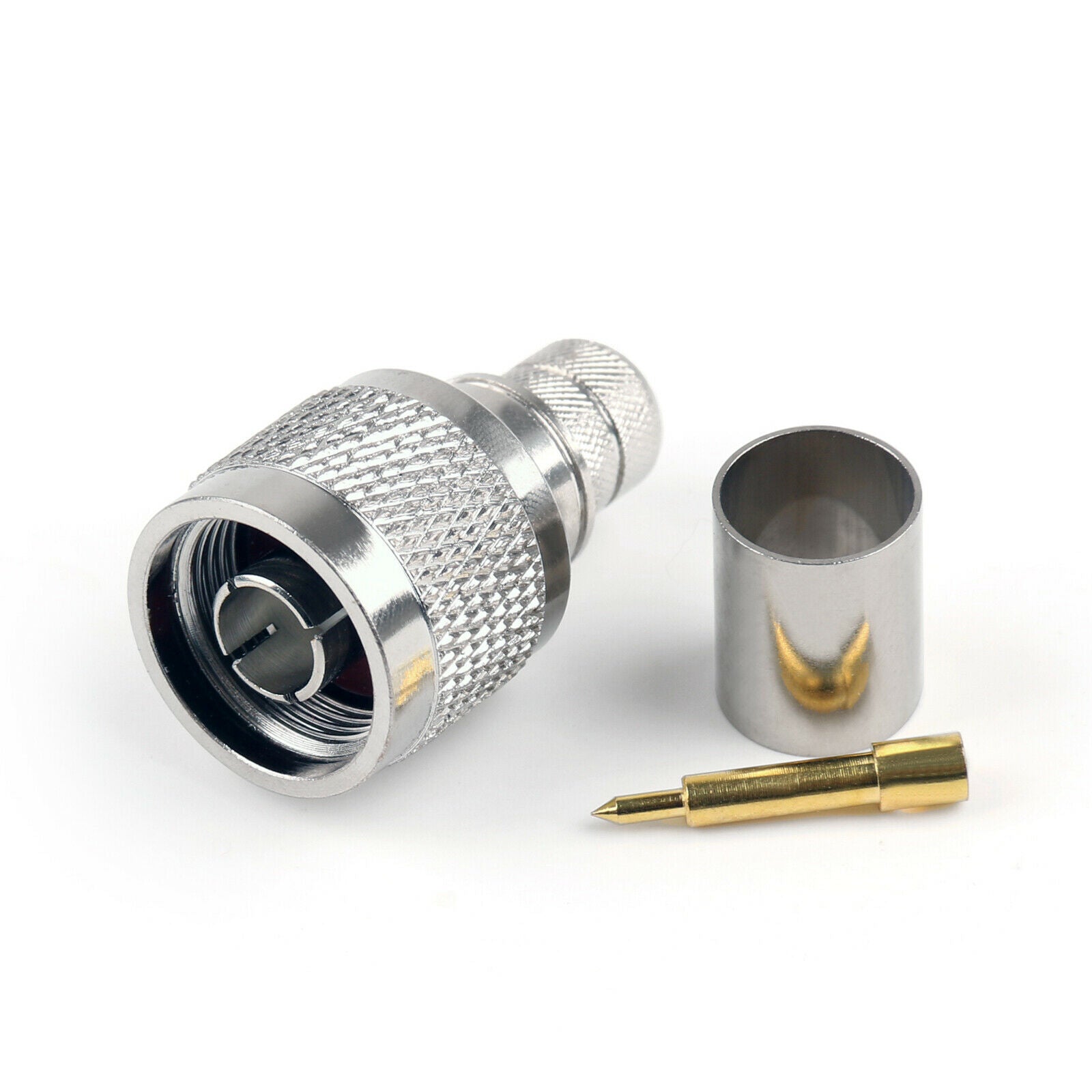 10Pcs N-Type Crimp Plug Male Fits LMR400 RG8 RG213 RG214 RF Coax Connector CA