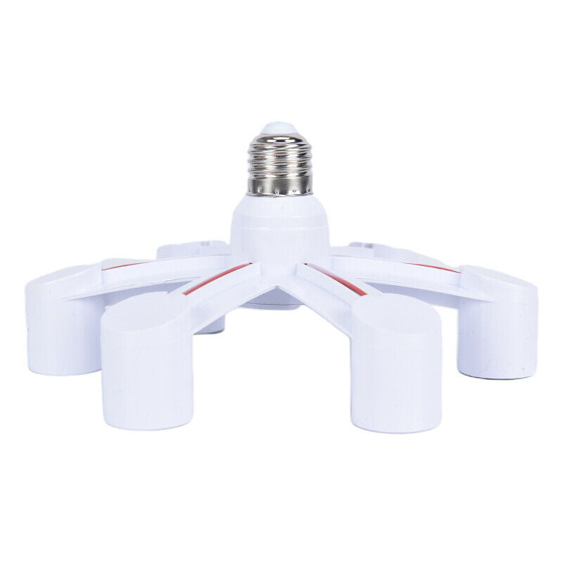 1 To 6 Lamp Holder E27 Socket Base LED Lamp Base Bulb Splitter Holder Conve_ADD