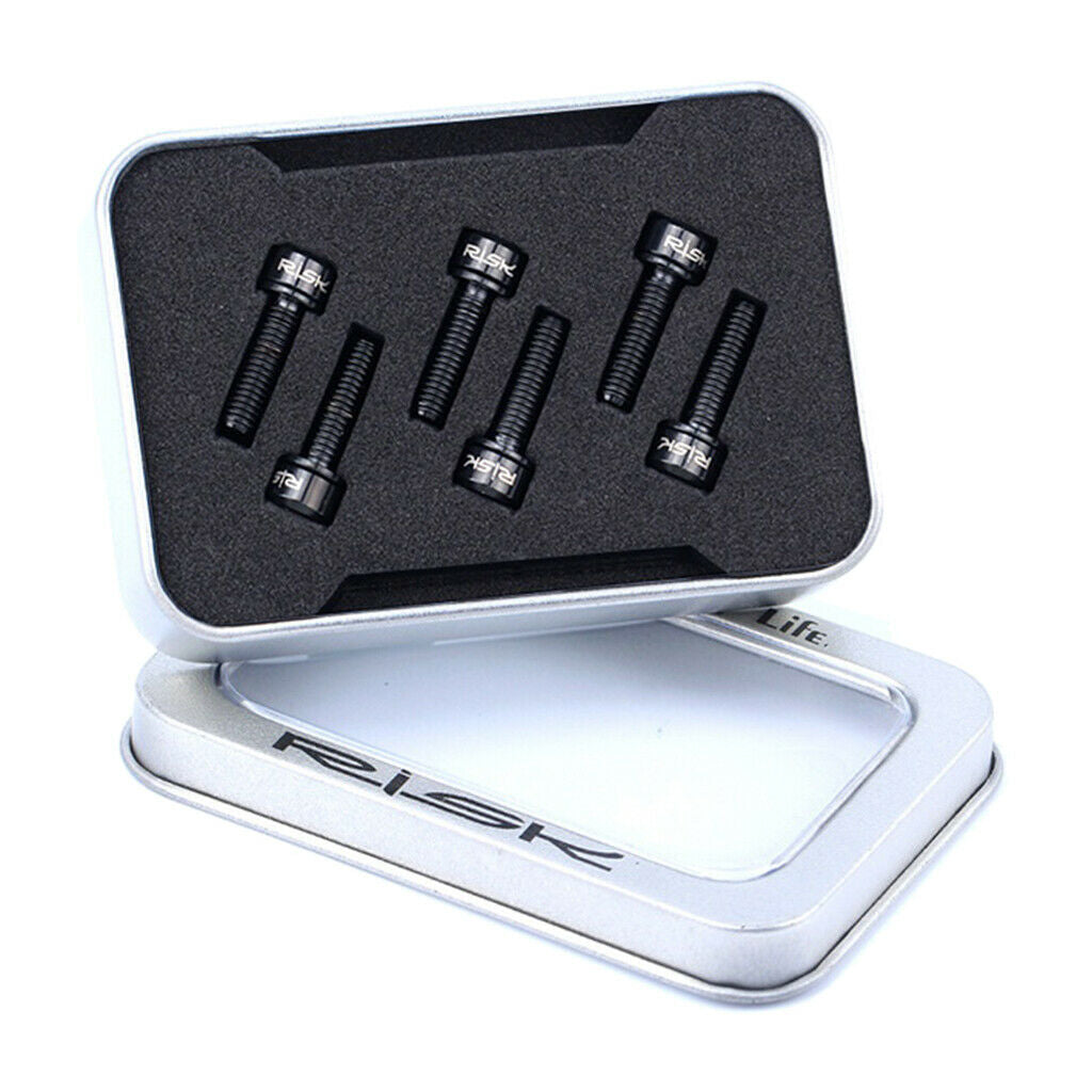 Pack of 12 Titanium Alloy Bike Handlebar Stem Screws Bike Stem Bolts M5x18mm