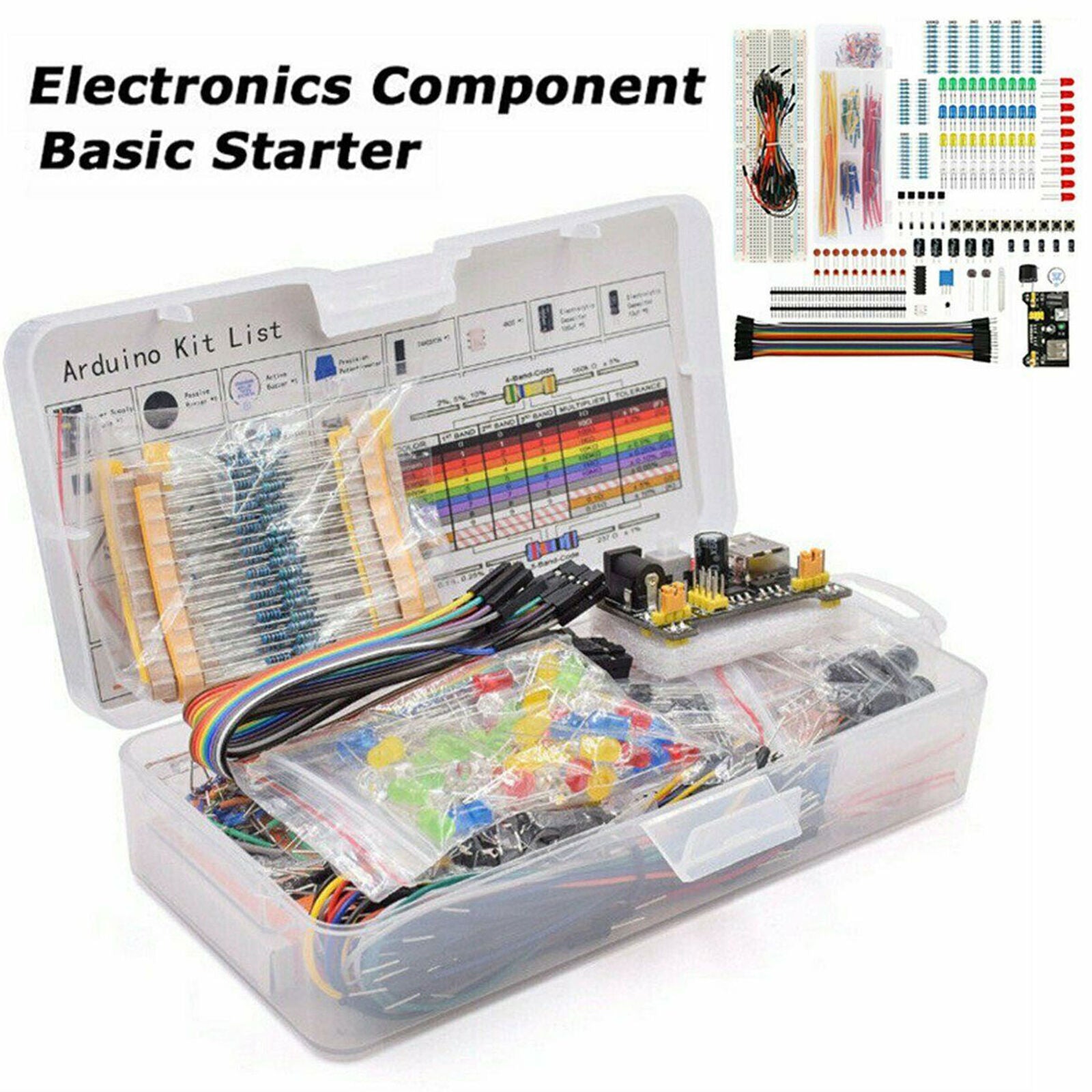1 Set 830 Breadboard Cable Resistor Electronic Component Starter For Arduino