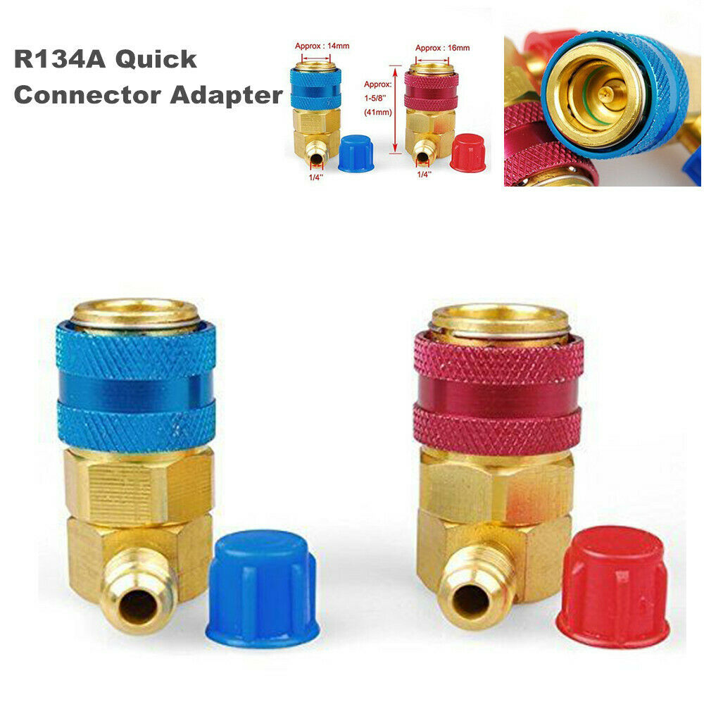 Car R134a Air  Quick Connector A/C Manifold Gauge Hi/Lo Coupler Adapter