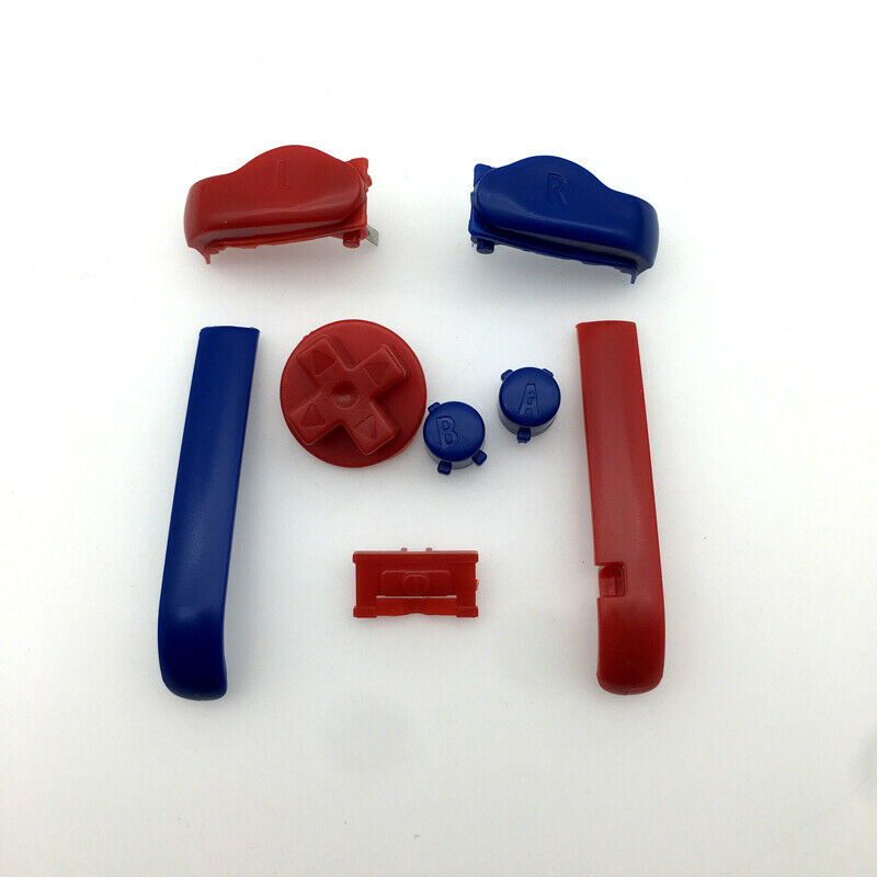 Red & Blue AB / LR D-Pads Buttons Power ON OFF Keypads For Game Boy Advance GBA