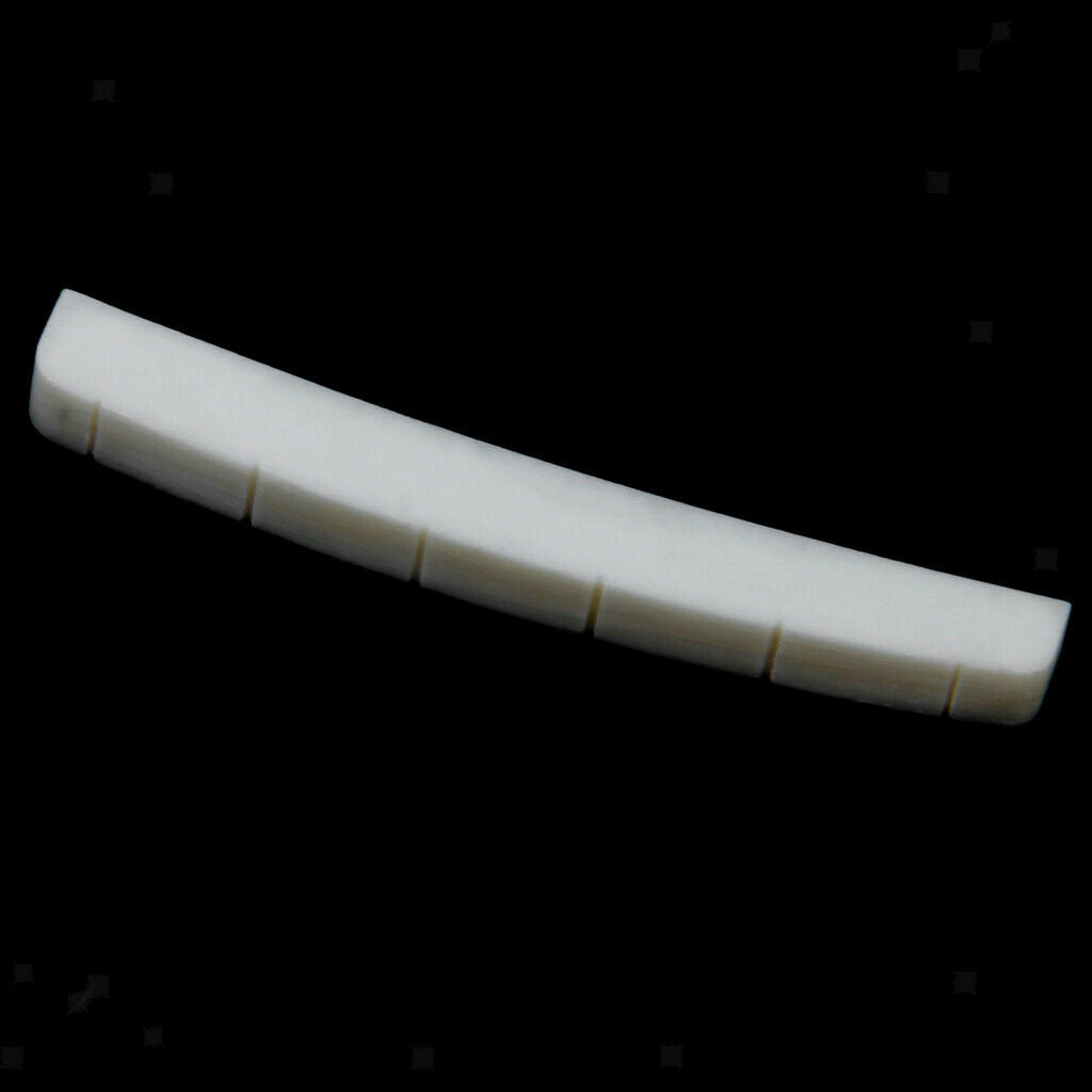 10x Ivory Curved Slotted BONE NUT for     Guitar Accs