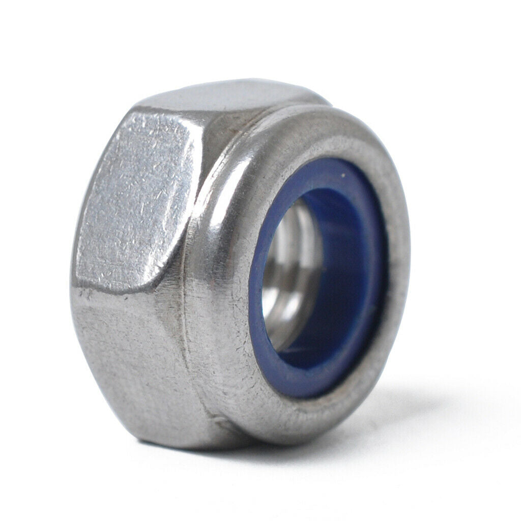 Set Of 60 Stainless Steel M3 M4 M5 M6 M8 M10 Nylock Insert Lock Hex Nuts