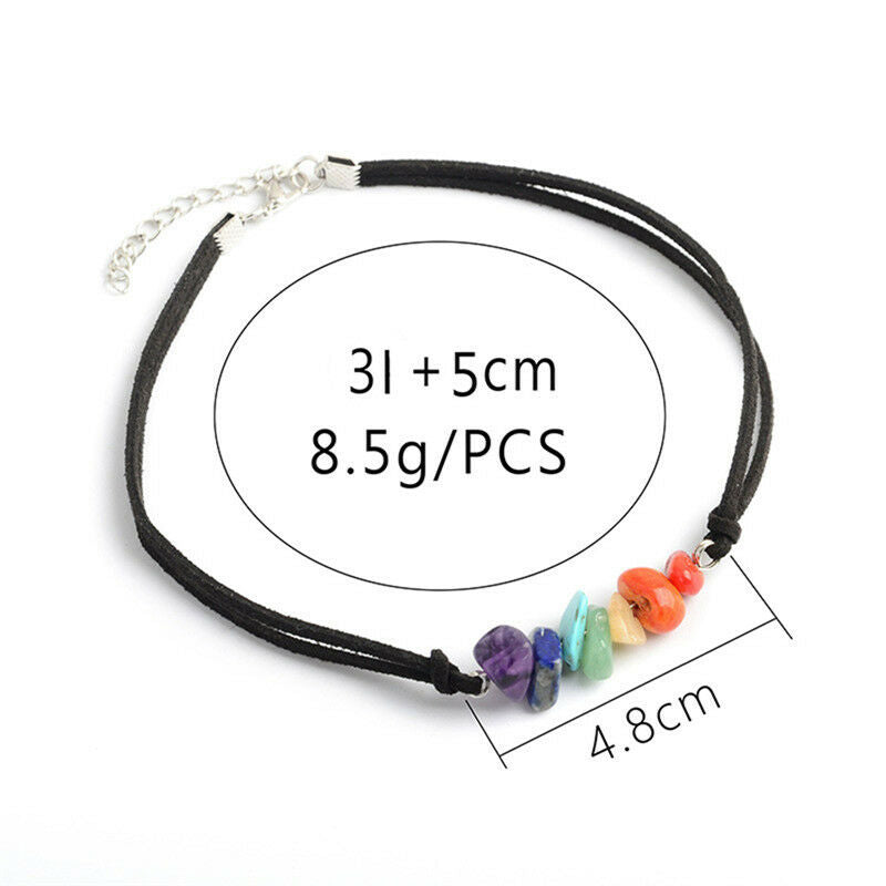 Ornaments Colorful Beads Necklace Yoga Buddha Beads Energy Seven Chakra .l8