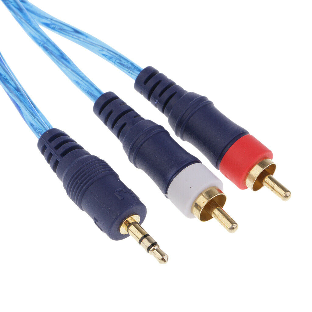 3.5mm Male to 2 RCA Male AUX Audio Cable for TV MP3 IPOD Audio Player 1.5m