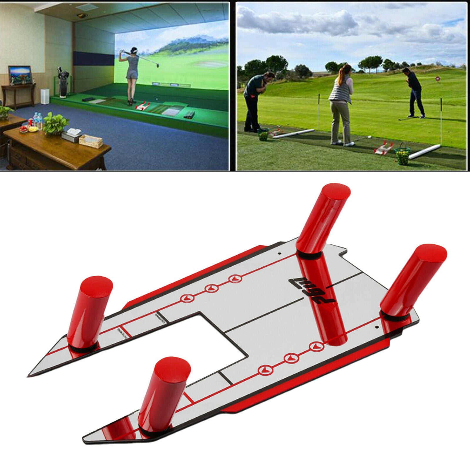 20x12Inch Golf Putting Eyeline Alignment Mirror Training Aid Swing Trainer