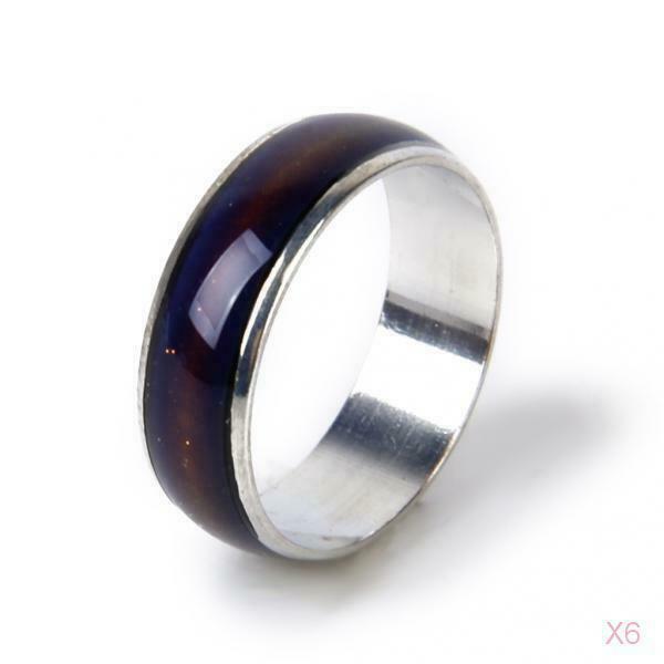 6x Emotion Lady Party Jewelry Mood Color Ring Chidren Birthday Gift New