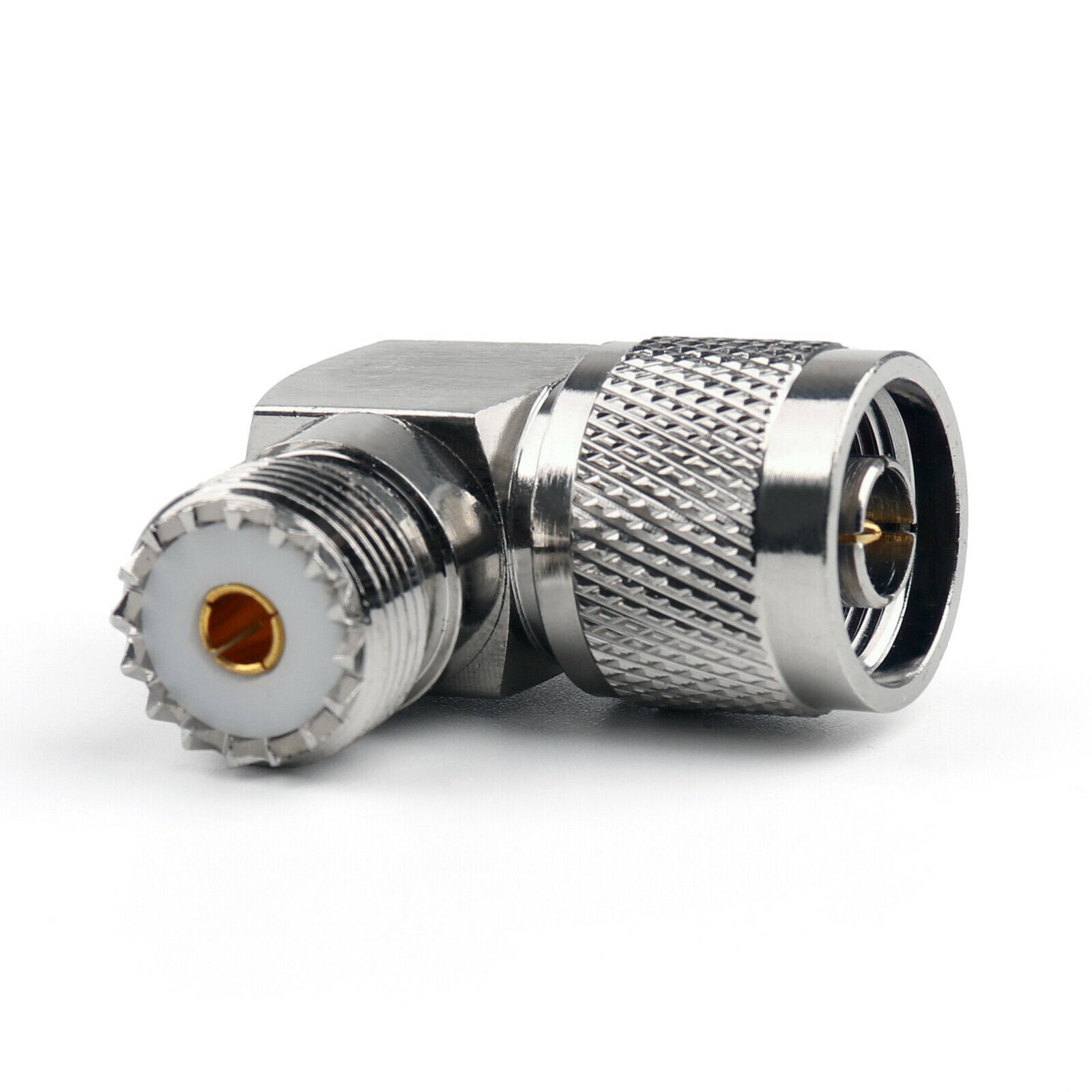 10X UHF Female Jack SO239 to N Male Plug Adapter 90¡ãRight Angle RF Connector CN