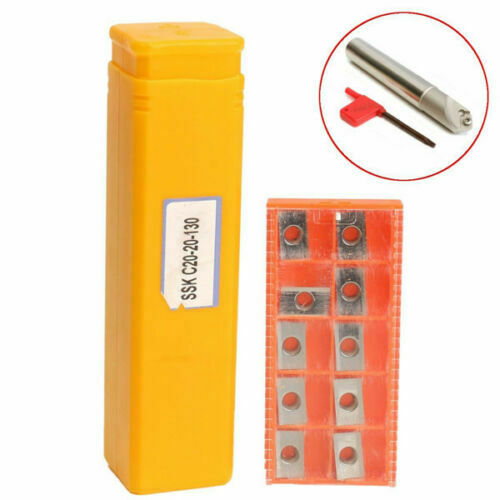 45° SSK C20-20-130 20mm Indexable Chamfer End Mill Cutter+1Pcs APKT1604 Inserts
