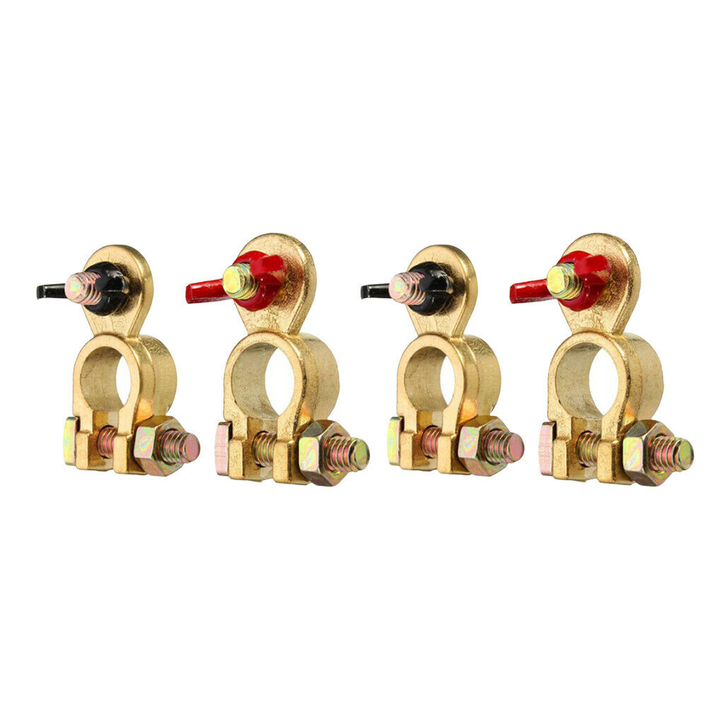 2Pairs Car Positive Nagative Heavy Duty Battery Terminal Clip Connector Clamp
