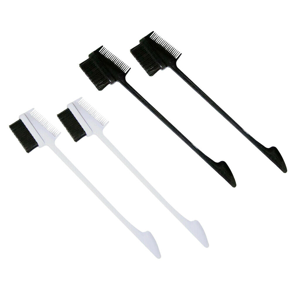 2Pieces Double Sided Edge Control Brushes Grooming Comb for Natural Hair