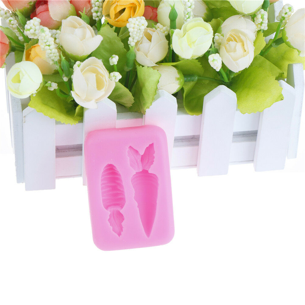 Casual Carrot Vegetables Silicone Mold Decoration tools Clay Push Mold、N.l8