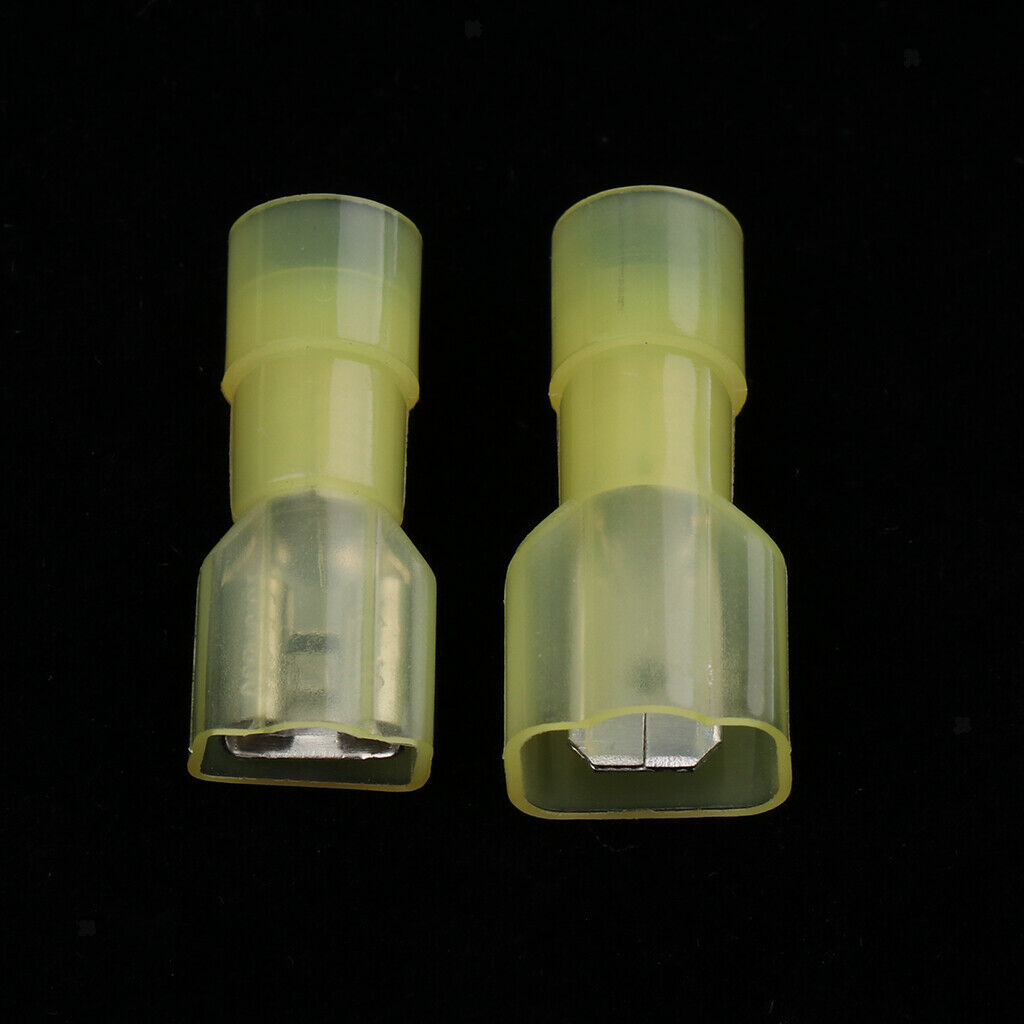 100 Pieces 12-10 Gauge Nylon Fully Insulated Male Female Spade Terminals Kit