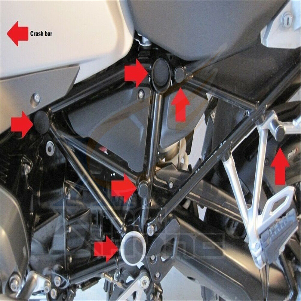 Black Frame Plug Set 13 caps for BMW R1200GS LC ADVENTURE 2014 - 2019 2015 2016