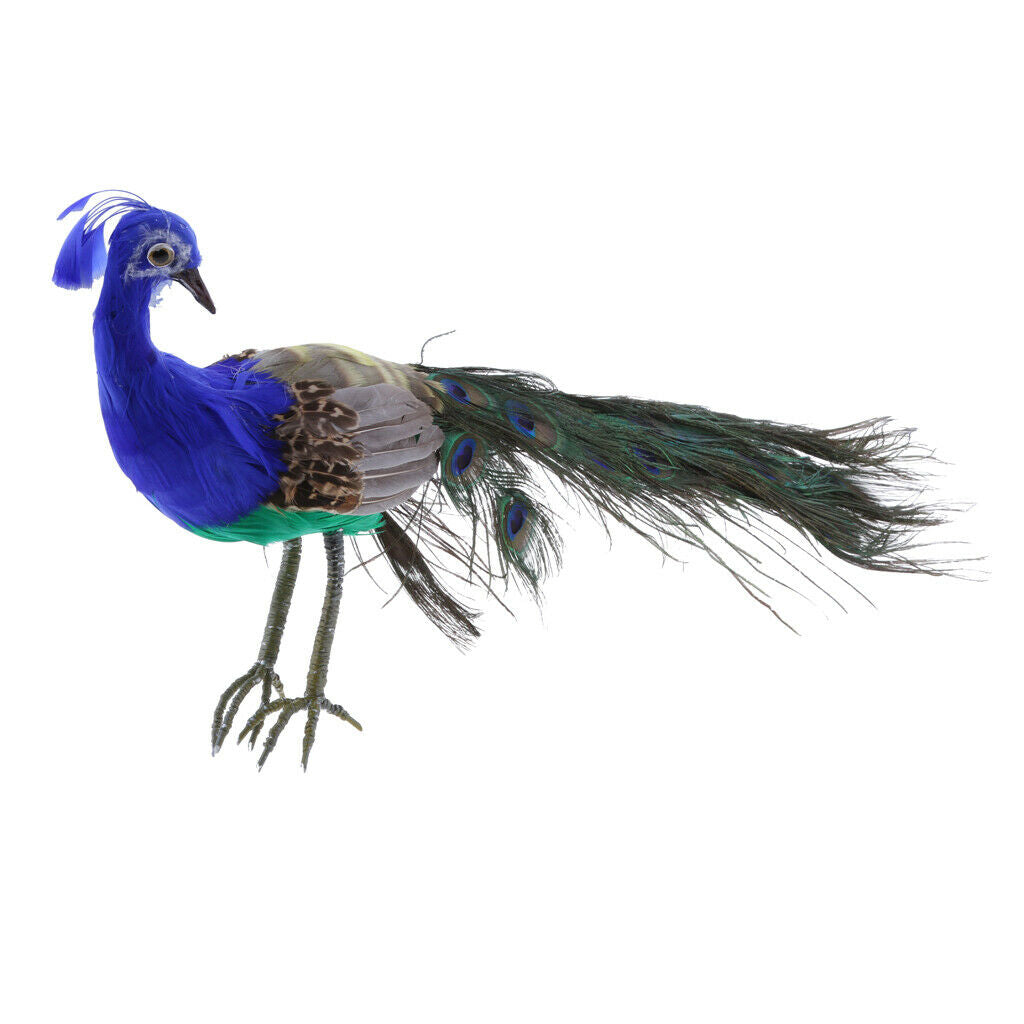 Simulation Lifelike Artificial Peacock Home Garden Decoration Ornament