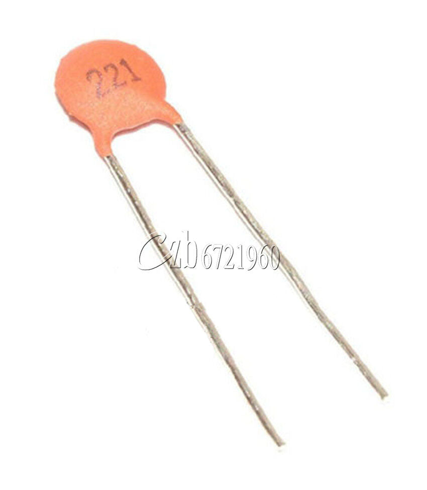 50PCS 220pF 50V 221 DIP Ceramic Disc Capacitors