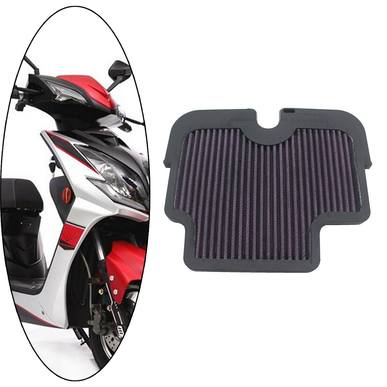 Air Intake Filter for Kawasaki ER650 ER-6N 2009-2011 Acc ZUTR-KA017 M-001