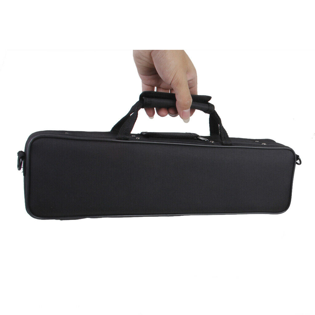Flute Hard Case Cover w Side Pocket/Handle/Strap, 15.43 x 2.83 x 4.33 inch