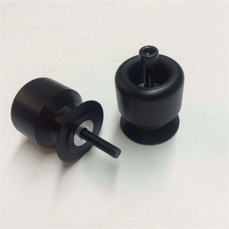 Black Swingarm Spools with 6mm thread For Yamaha FZ-1 FZ6 FZ8  FZS1000 FZS600 R1