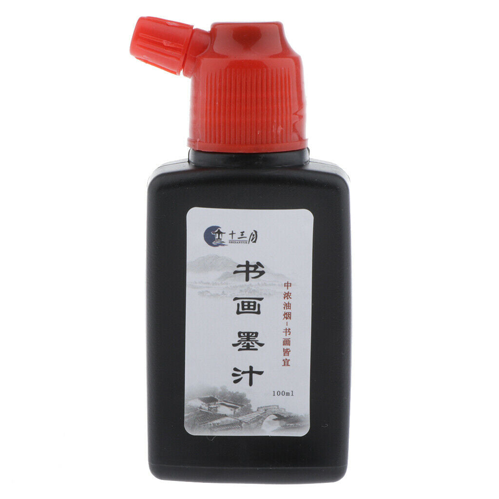 100ml Bottle Calligraphy Ink Black for Artists Kids Painting Sumi Calligraphy