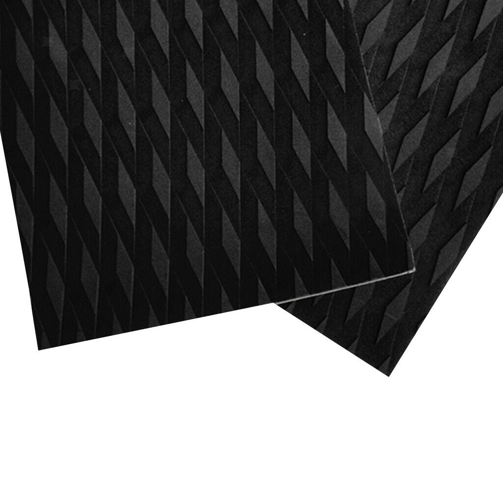 prettyia 2 Pcs Non-Slip EVA Traction Pad Surf   Surfboard Deck Grip Black