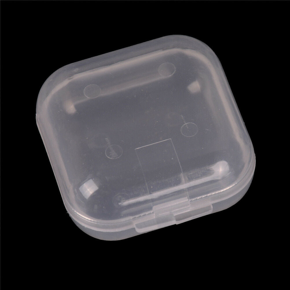 10Pcs Mini Clear Plastic Small Box Jewelry Earplugs Container Storage Box.l8