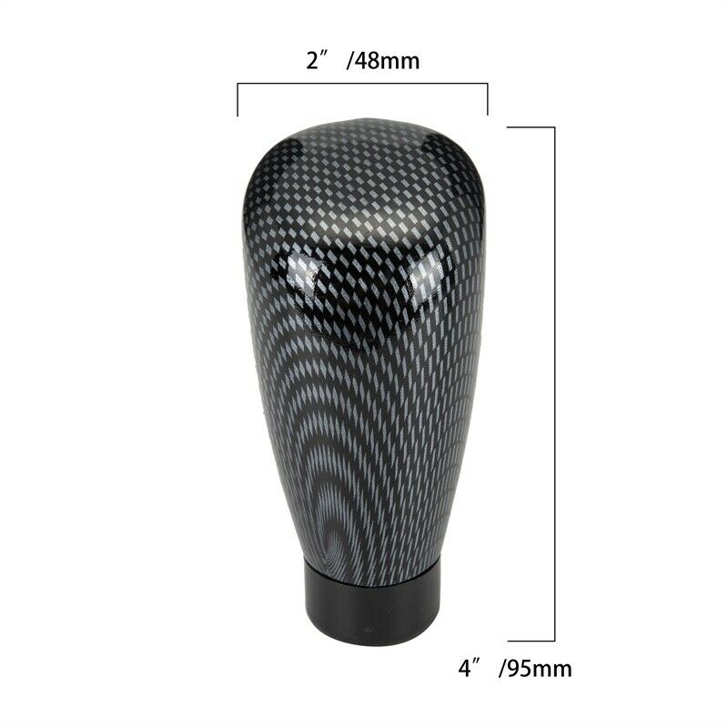Carbon Fiber Style Universal ABS Manual Gear Shift Knob Shifter Lever Head new