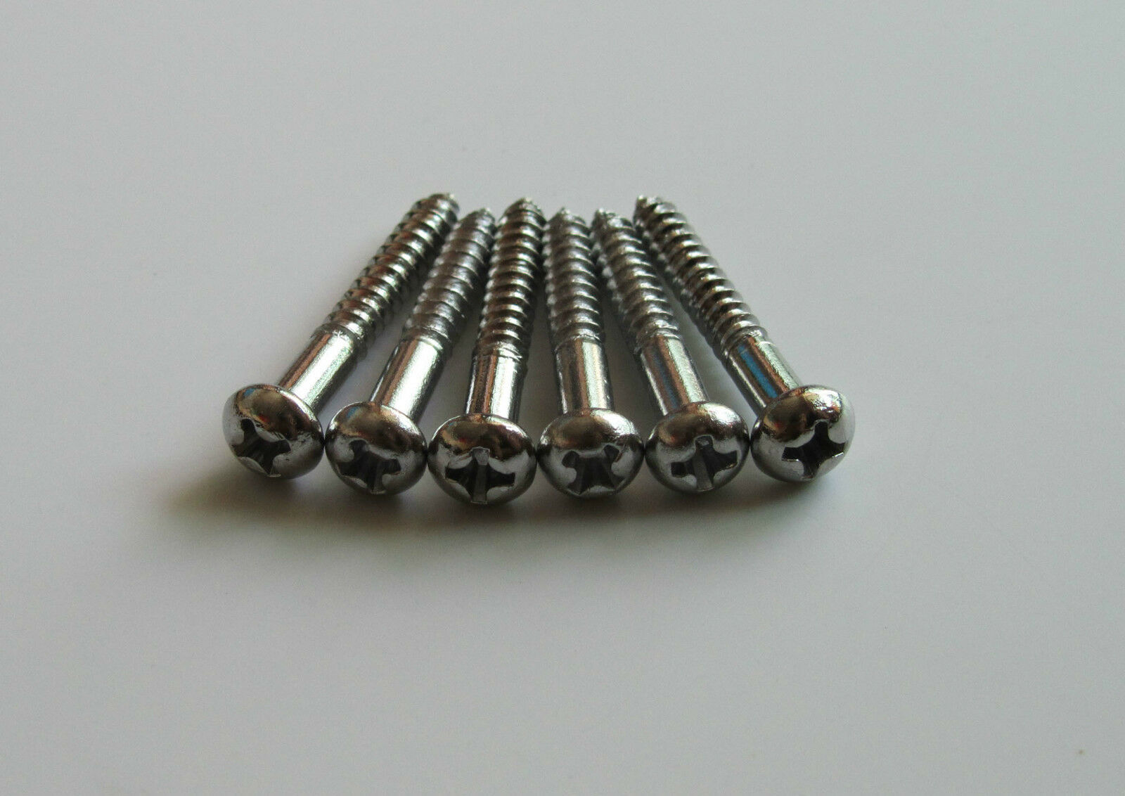 6x Chrome ST/Strat Style Guitar Tremolo Bridge Mounting Screws