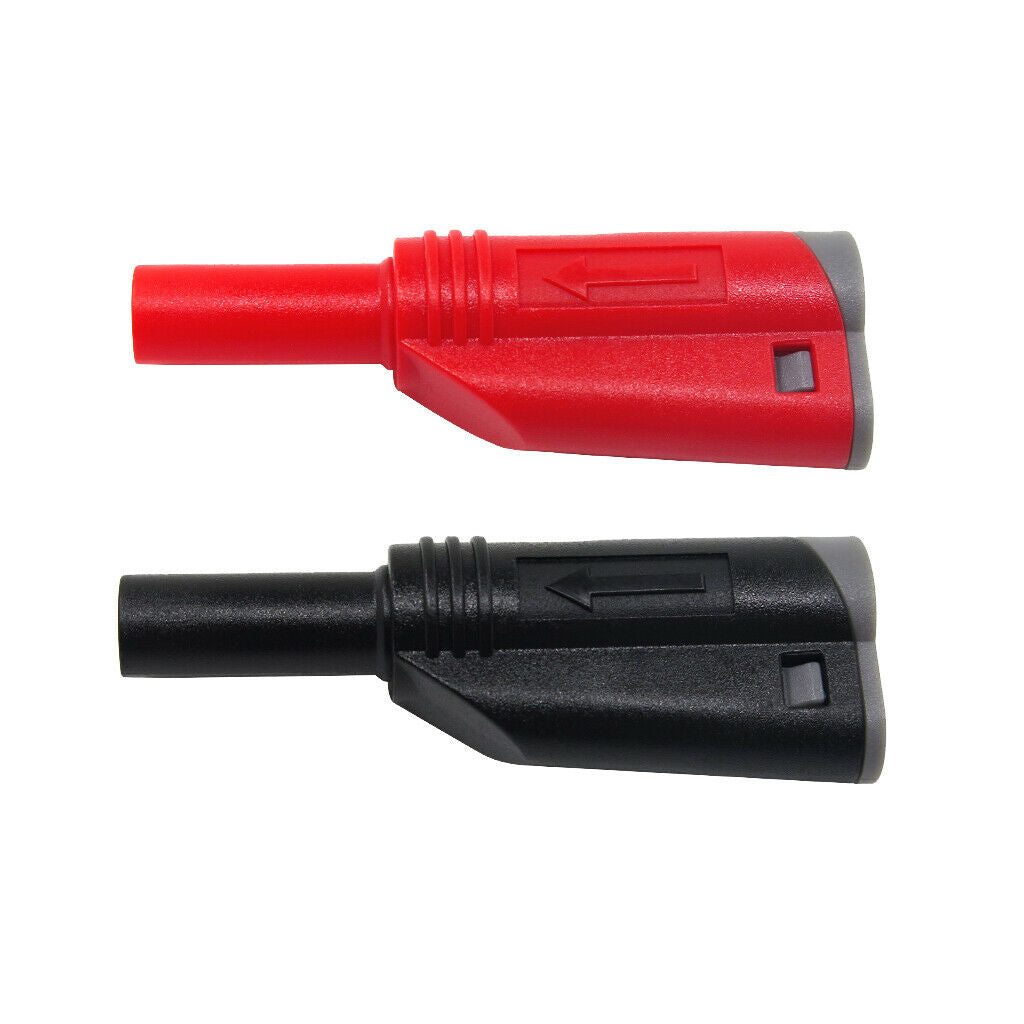 2Pcs Welding-free Stackable 4mm Safety Multimeter Connector Banana Plug NEW